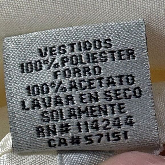 Eliza J Women's Ivory/Black Belted Beaded Tulip Dress Sz 6 - Picture 10 of 11